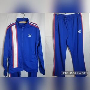 Vintage Adidas Red, White & Blue Tracksuit Size Large